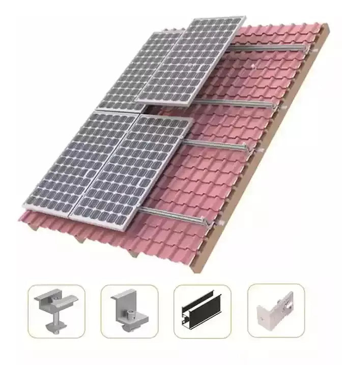Estructura Montaje Fija Para 2 Panel Solares